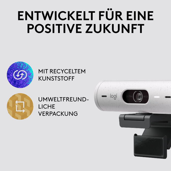 Webcam Logitech Brio 500 Full HD 1080p USB-C Branco image number 29