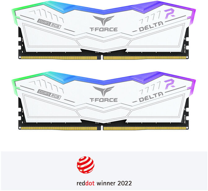 Team Group Kit 32GB (2 x 16GB) DDR5 7200MHz Delta RGB Branco CL34 image number 0