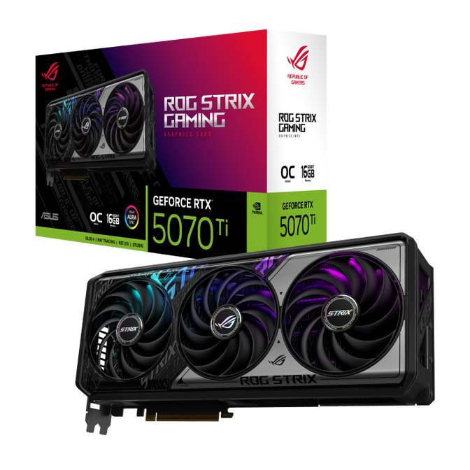 Gr&aacute;fica Asus GeForce&reg; RTX 5070 Ti ROG Strix Gaming OC 16GB GDDR7 DLSS4 Bonus