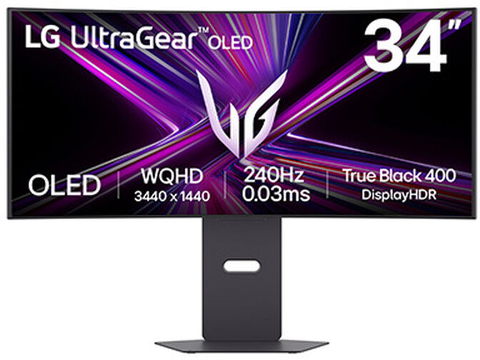 Monitor Curvo Gaming LG UltrGear 34" 34GX900A OLED WQHD 240Hz 0.03ms G-Sync Compatible Smart webOS Preto image number 0