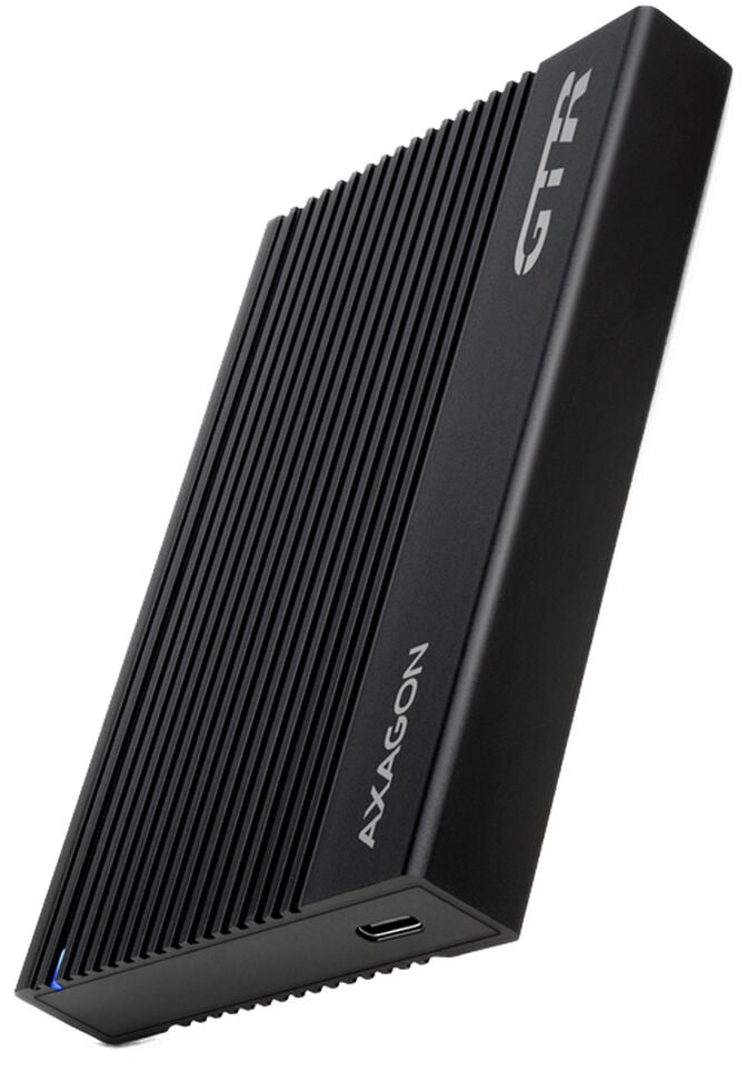 Caixa Externa AXAGON EE25-GTR USB-C 3.2 Gen 2 - SATA 6G, 2.5" External RIBBED box BLACK image number 1
