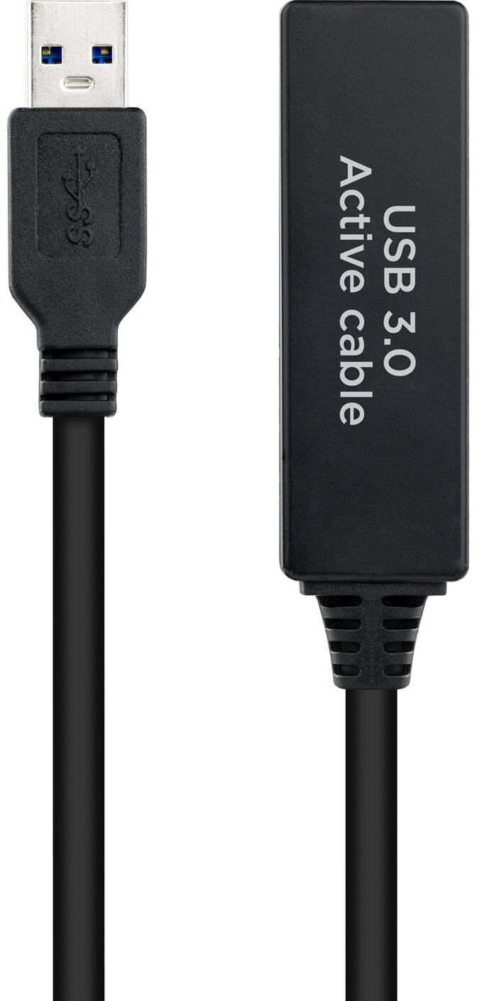 Cabo USB 3.0 Nanocable Extens&atilde;o USB-A M/F 10 M Preto image number 1