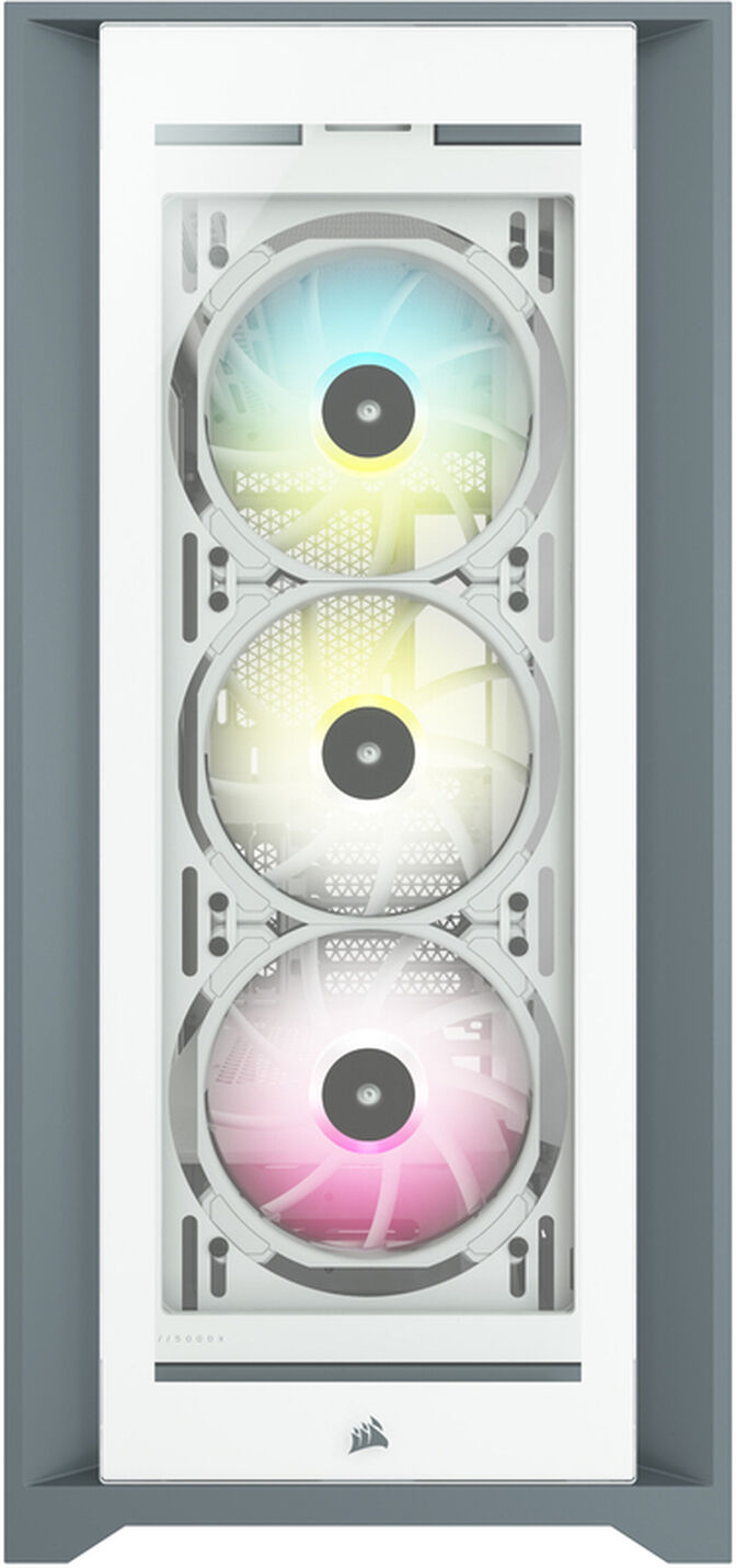 Caixa E-ATX Corsair iCUE 5000X RGB Smart Branca Vidro Temperado image number 1