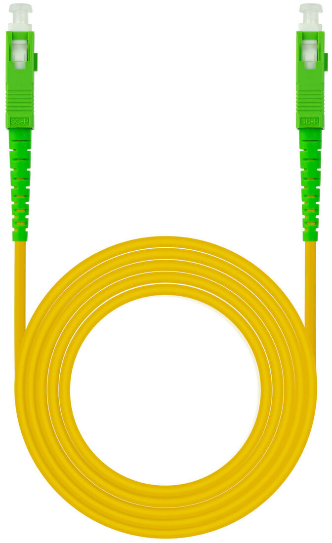 Cabo de Fibra &Oacute;ptica Nanocable SC/APC-SC/APC Monomodo Simplex LSZH 2 M Amarelo image number 0