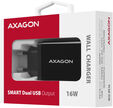 Carregador de parede AXAGON ACU-DS16  2x 5V-2.2A + 1A 16W, Preto image number null