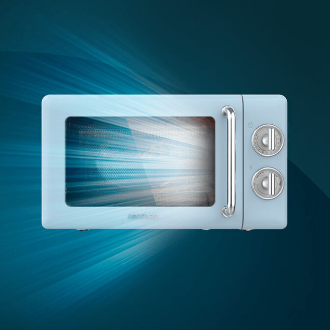 Micro-ondas Cecotec ProClean 3110 Retro Blue 700W 20L image number 3