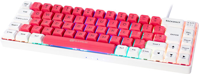 Teclado Mec&acirc;nico GAMIAC TKL RGB69G SF Kailh Red Branco/Rosa (ES) image number 3