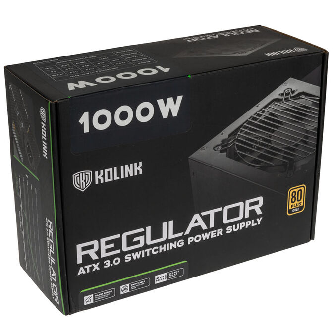 Fonte Modular Kolink Regulator 1000W Gen5. 80+ Gold image number 7