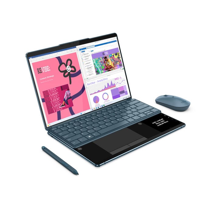 Port&aacute;til Lenovo Yoga Book 9 13IMU9-324 2x13.3" 2.8K OLED MT Ultra 7 155U 32GB 1TB W11 Stand+Teclado+Rato+Pen image number 4