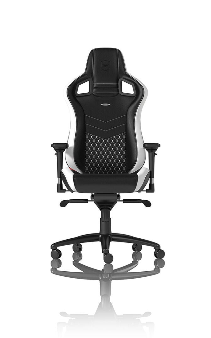 Cadeira noblechairs EPIC Real Leather - Preto / Branco / Vermelho image number 4