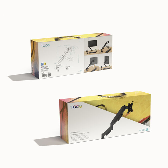 Suporte de Mesa Tooq  Tilt e Girat&oacute;rio 17" a 32" Preto image number 1