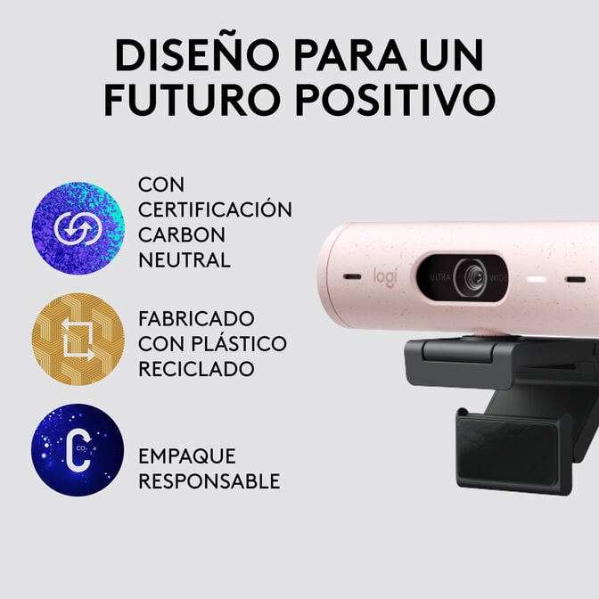 Webcam Logitech Brio 500 Full HD 1080p USB Type-C Rosa image number 13