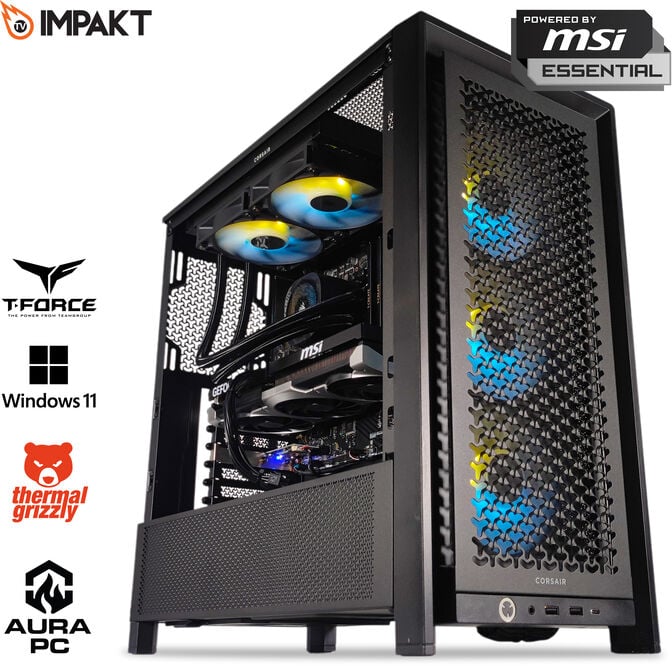 Computador AURA Gamer-PC Impakt Edition Intel i5 14400F 32GB DDR5 1TB RTX 5060 Ti 16GB WiFi W11 Bonus
