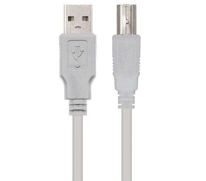 Cabo USB 2.0 Nanocable USB-A/M > USB-B/M 1 M Bege image number 1