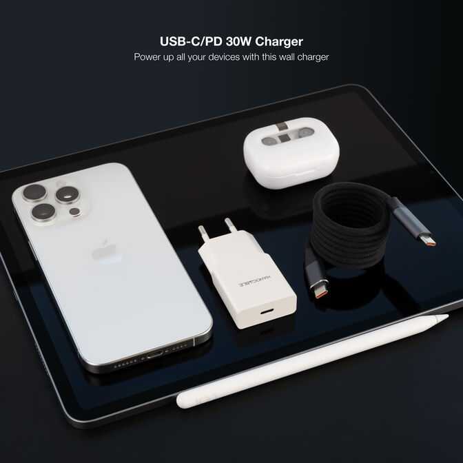 Carregador Nanocable USB-C/PD 30W, Branco image number 2