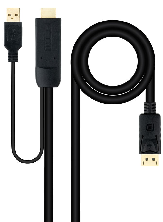 Cabo Conversor Nanocable HDMI 2.0 > DisplayPort V1.2 1.8 M Preto image number 0