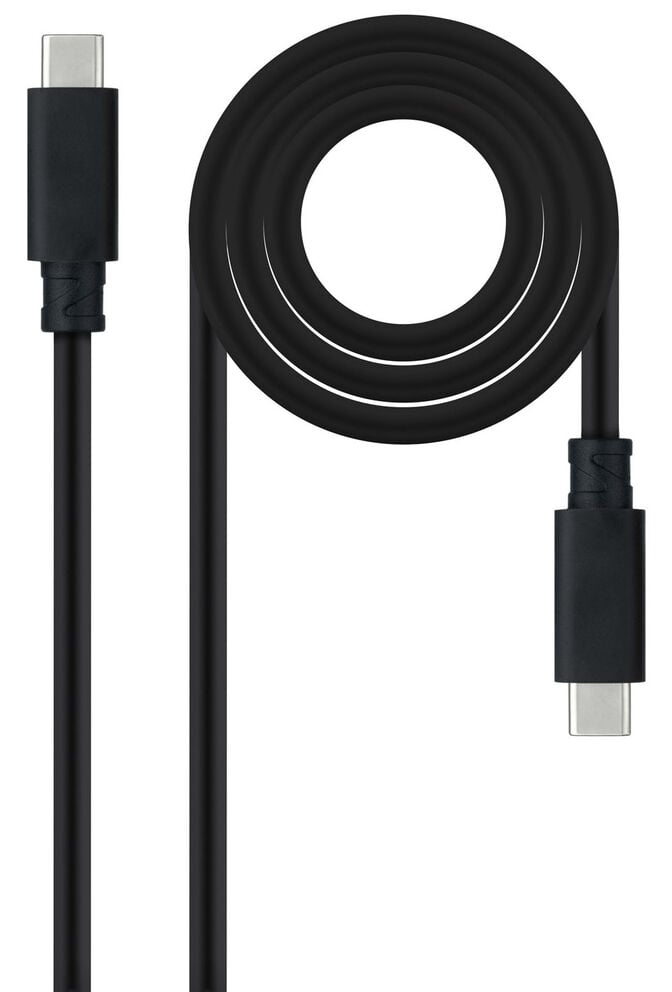 Cabo USB-C 3.1 Gen2 Nanocable 10Gbps 5A 4K/60Hz 1.5 M Preto image number 0