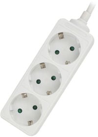 R&eacute;gua Ewent 3 Tomadas 16A Branco