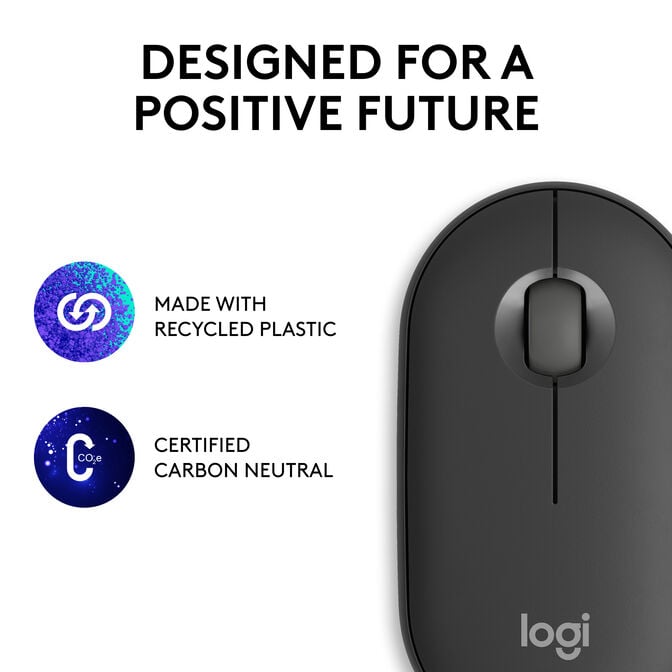 Rato Logitech Pebble 2 M350s 4000DPI Wireless/Bluetooth Grafite image number 10