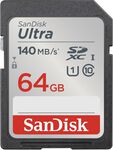 Cart&atilde;o SanDisk Ultra SHDC/SDXC UHS-I C10 U1 64GB image number null