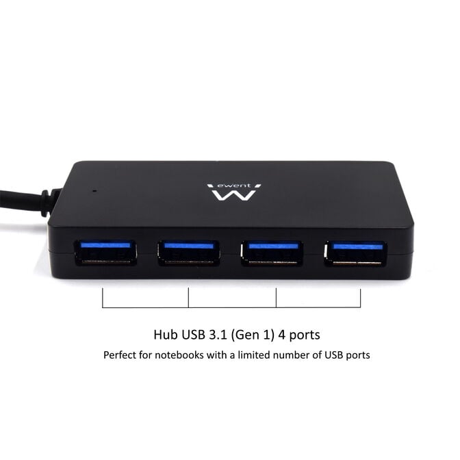 Hub USB Ewent 4 Portas USB 3.0 Gen 1 c/alimenta&ccedil;&atilde;o image number 2
