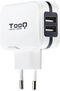 Carregador Tooq 2x USB 5V 3.4A com Controlo AI Branco