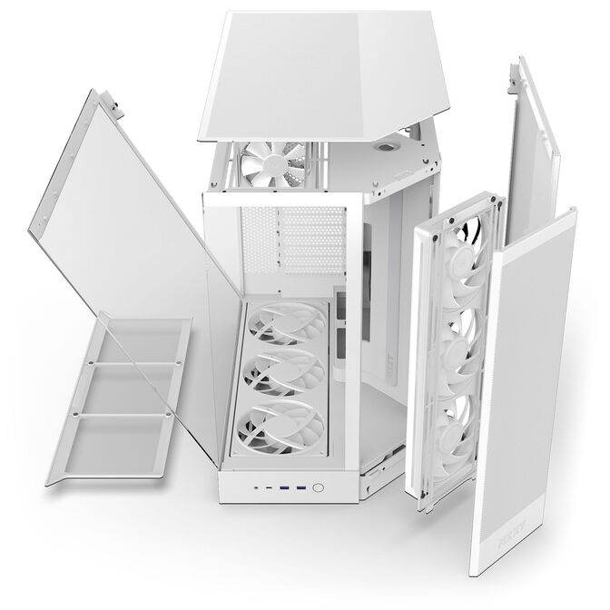 Caixa E-ATX NZXT H9 Flow RGB+ Branca (2025) Vidro Temperado image number 13