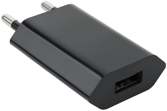 Mini Carregador USB Nanocable 5V/1A Preto image number 1