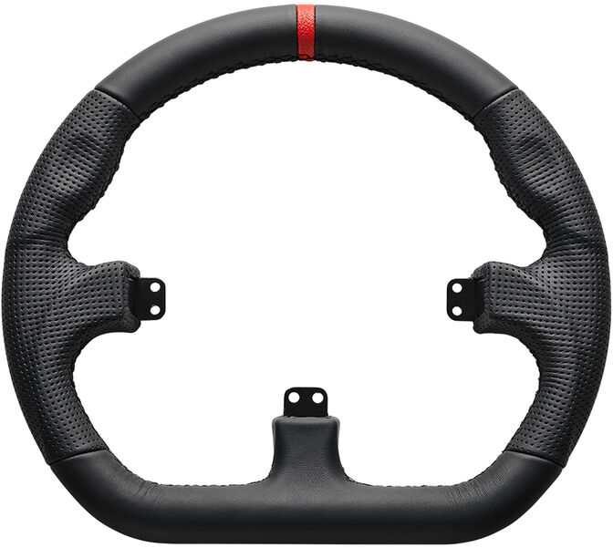 Volante para Buttonplate Asetek SimSports GT Rim - Closed D - Couro Preto image number 0