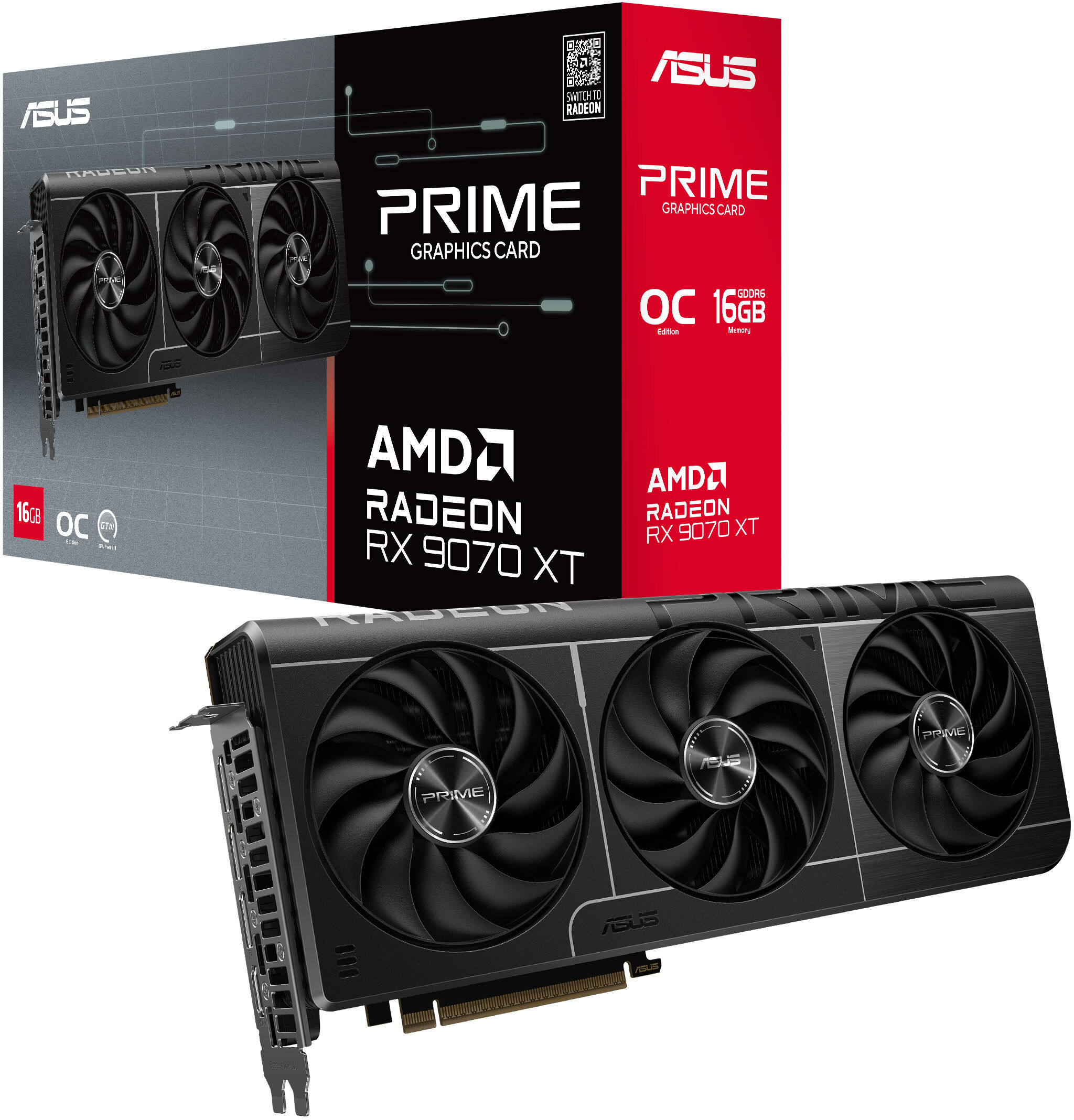 Gr&aacute;fica Asus Radeon RX 9070 XT Prime OC 16GB GDDR6