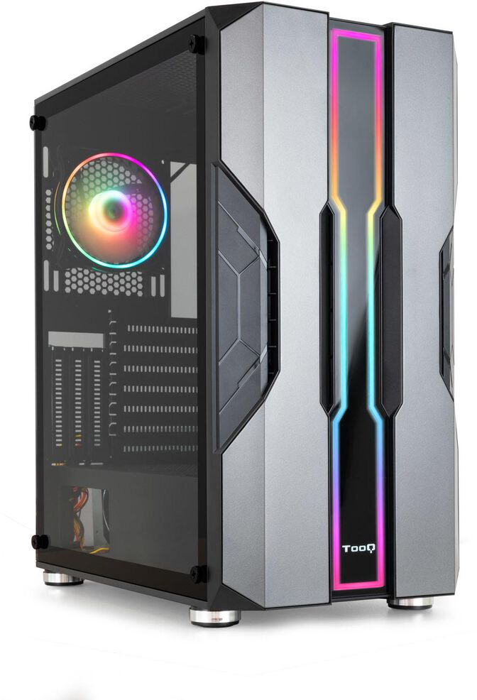 Caixa E-ATX Tooq NIGHTCITY ARGB c/ Vidro Temperado Preta image number 0