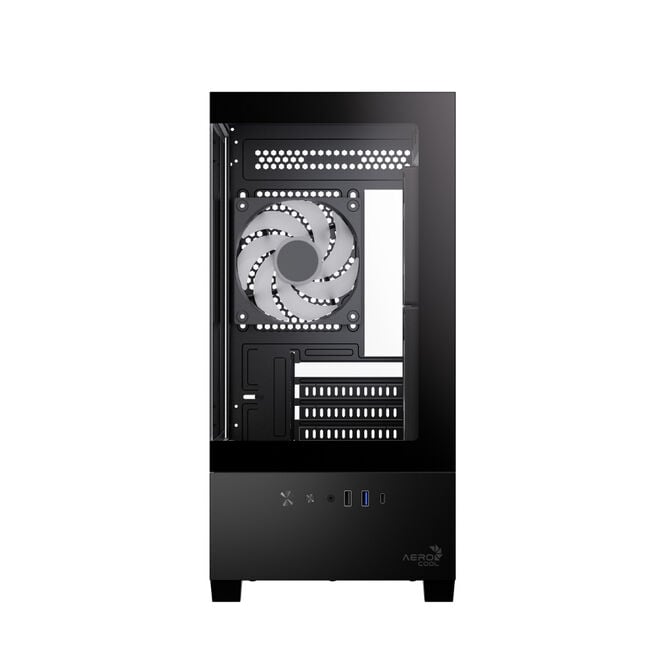 Caixa Micro-ATX Aerocool P300D Digi ARGB Vidro Temperado Preto image number 2