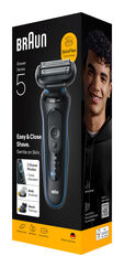 M&aacute;quina de Barbear Braun Series 5 52-B1650s Preto/Azul image number null