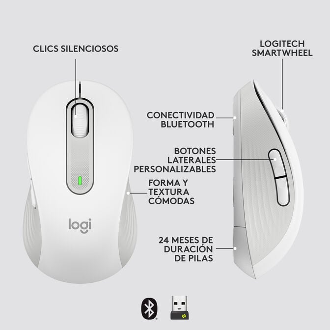 Rato Logitech Signature M650 Wireless Branco image number 12