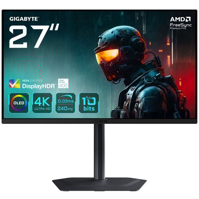 Monitor Gigabyte MO27U2 QD-OLED 27" 4K UHD 16:9 240Hz FreeSync Premium Pro / G-SYNC Compatible image number 0