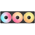 Ventoinha Corsair iCUE Link RX360 II Unified Frame Pretas RGB PWM Tripla Vento&iacute;nha 120mm (360mm) com HUB image number null