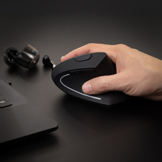 Rato Vertical Tooq TQMWG-1104-B Wireless Ergon&oacute;mico 3200DPI Preto image number 4