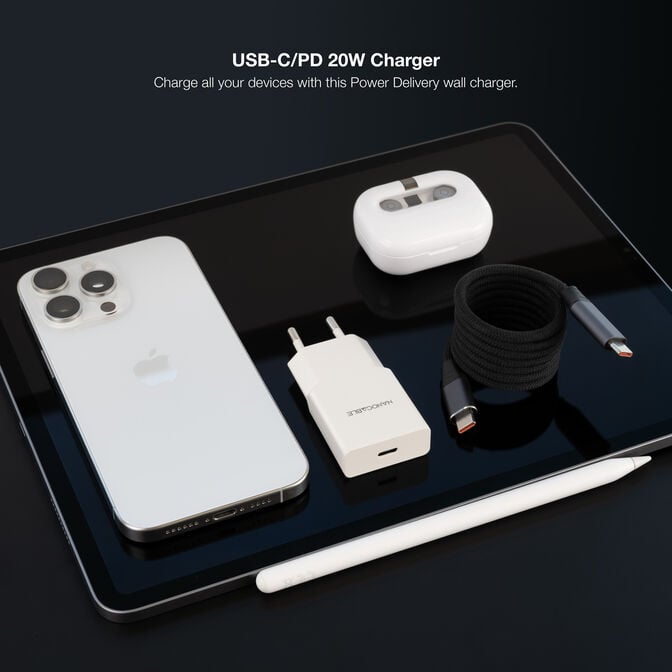 Carregador Nanocable USB-C/PD 20W, Branco image number 2