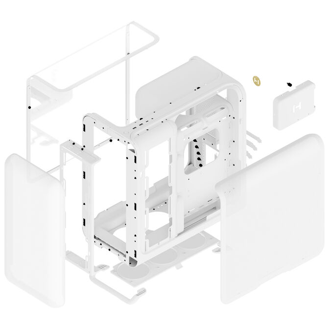 Caixa ATX Hyte X50 Vidro temperado Branco image number 10