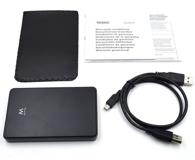 Caixa HDD/SSD Ewent 2.5" SATA USB 2.0 Preta s/parafusos image number 4