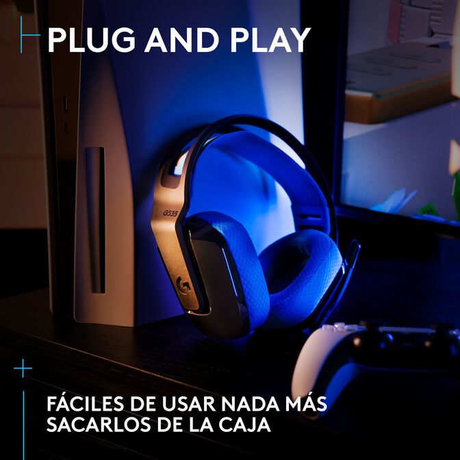 Headset Logitech G535 Lightspeed Wireless Gaming Preto/Azul image number 8