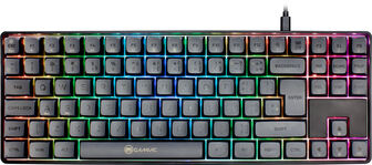 Teclado Mec&acirc;nico GAMIAC TKL RGB90G Kailh Red Preto/Cinzento (PT)