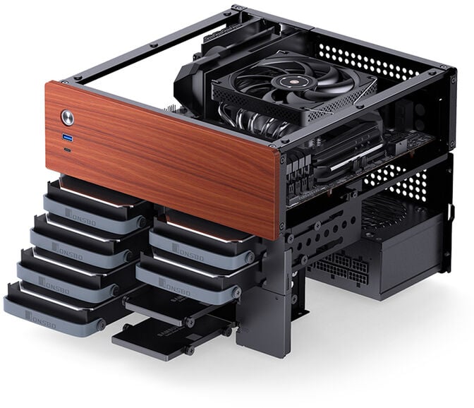 Caixa Mini-ITX Jonsbo N4 Preto image number 4