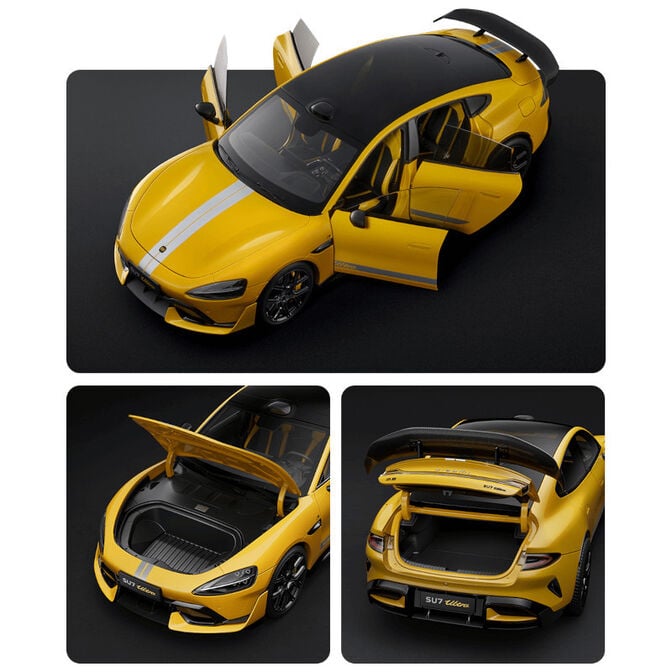 Carro Modelo Xiaomi SU7 Ultra 1/18 Die-cast Amarelo Rel&acirc;mpago image number 4