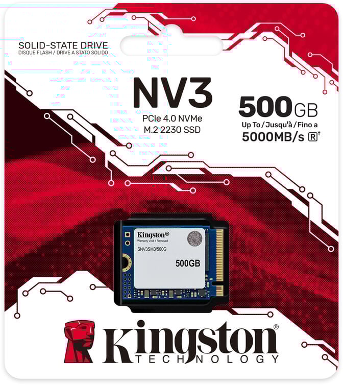 SSD Kingston NV3 500GB Gen4 M.2 NVMe 2230 (5000/3000MB/s) image number 2