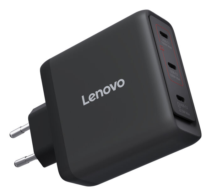 Carregador Lenovo de Parede Multi Portas USB-C 100W Dual GaN + Cabo USB-C 1.8m image number 3