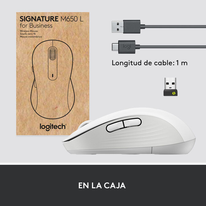 Rato Logitech Signature M650 L for Business 4000DPI Wireless/Bluetooth Branco image number 13