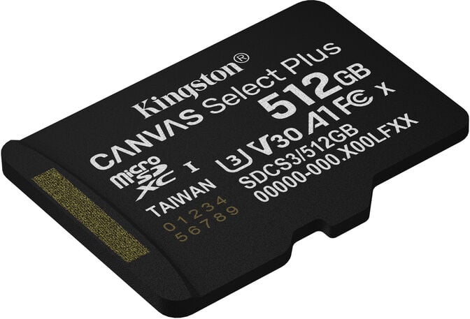 Cart&atilde;o Kingston Canvas Select Plus Gen3 150MB/s MicroSDHC UHS-I A1 512GB image number 3