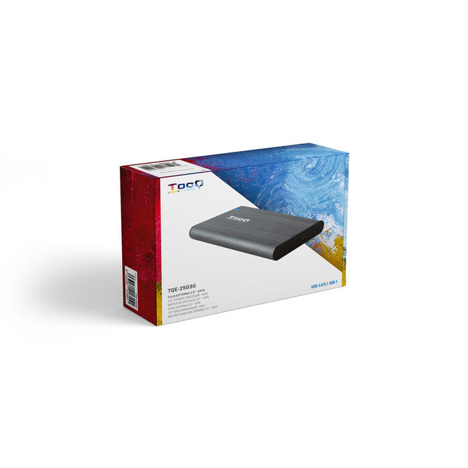 Caixa SSD Tooq 2.5" SATA USB3.1 Gen 1 Cinzento image number 3