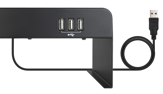 Base Para Monitor / Port&aacute;teis Tooq Max. 20Kg c/ 3x USB 2.0 Preto image number 2